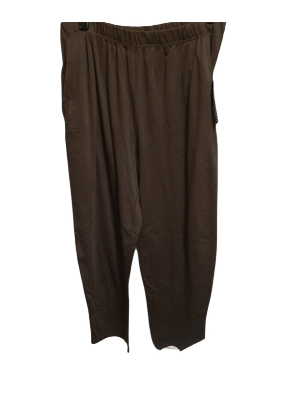 Elastic-Waist Jogger Pants With Pockets. Waist 36 To 42" Blk. Brown  Or White